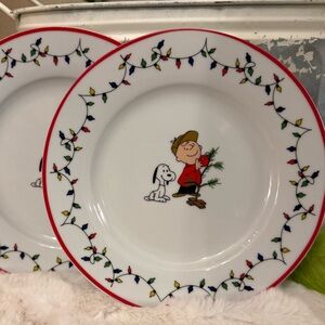 Peanuts White Ceramic Salad Plate